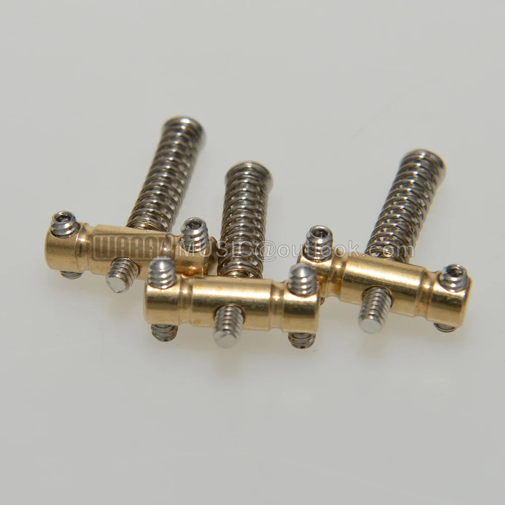 3pcs Guitar Bridge Saddles Inner-hexagon Screws Compensated Guitar Bridge Saddles Brass Material For Tlcaster Guitar Replacement