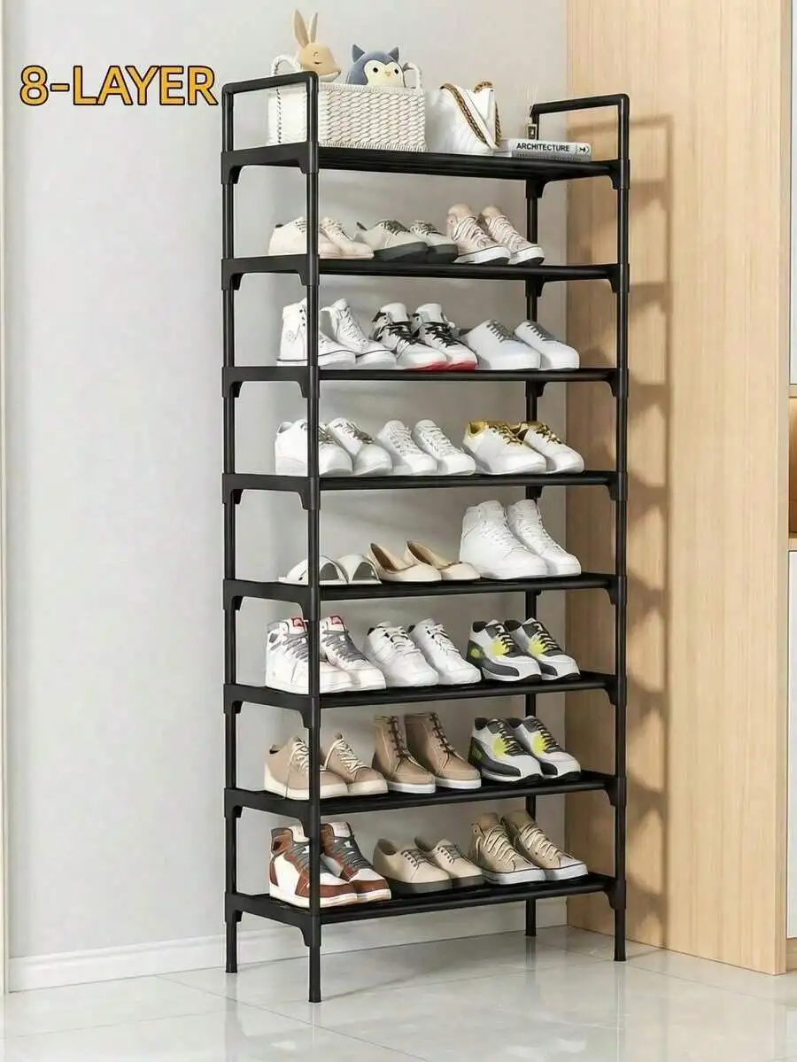1 Multi-Layer Simple Shoe Rack, Multifunctional Large-Capacity Storage Rack, Easy To Load And Unload, Save Space, Home Organizat