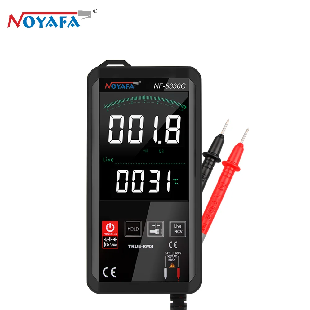 

NOYAFA NF-5330A/C Smart Digital Multimeter AC/DC Voltage Resistance Continuity Measurement Tester NCV Multimeter with Backlight