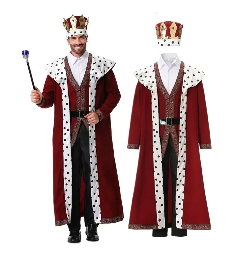 

Halloween Medieval King Costume AdultCosplay Carnival Party Stage Opera Performance Costumes
