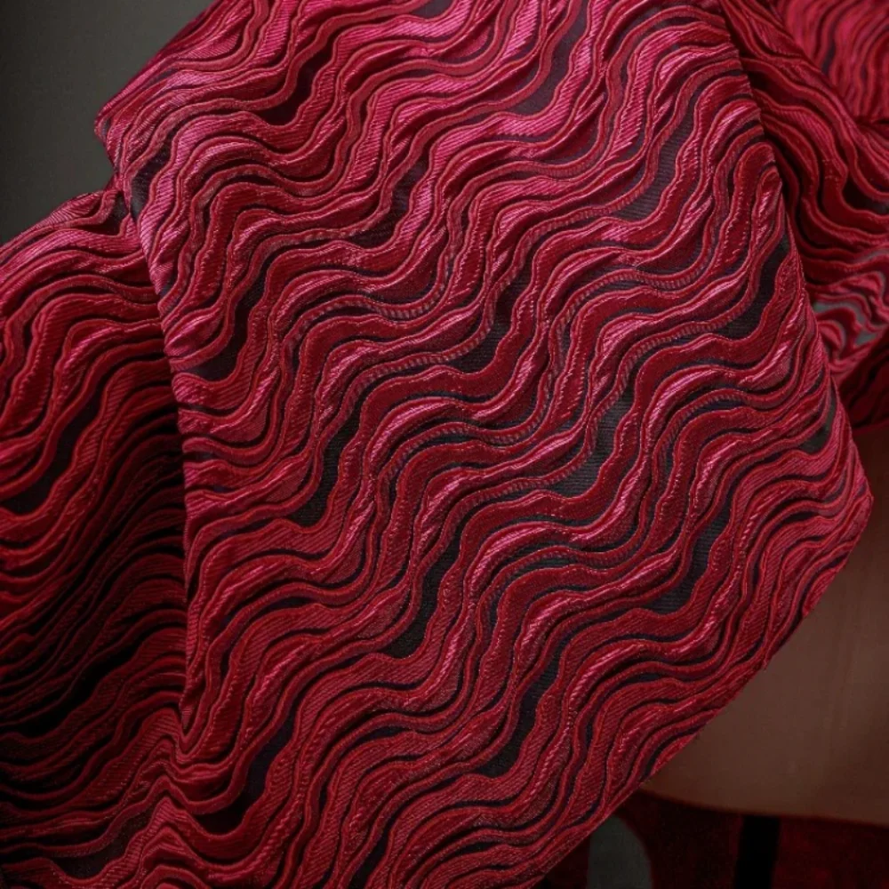 

Жаккардовая ткань с волнистой водой для верхней одежды, оптовая продажа одежды, ткань для шитья одежды по метрам, материал «сделай сам»