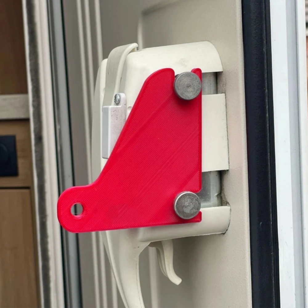 3 Types Caravan RV Habitation Door Security Lock Plate Durable Red Plastic Anti-Theft Tools Motorhome Accessories