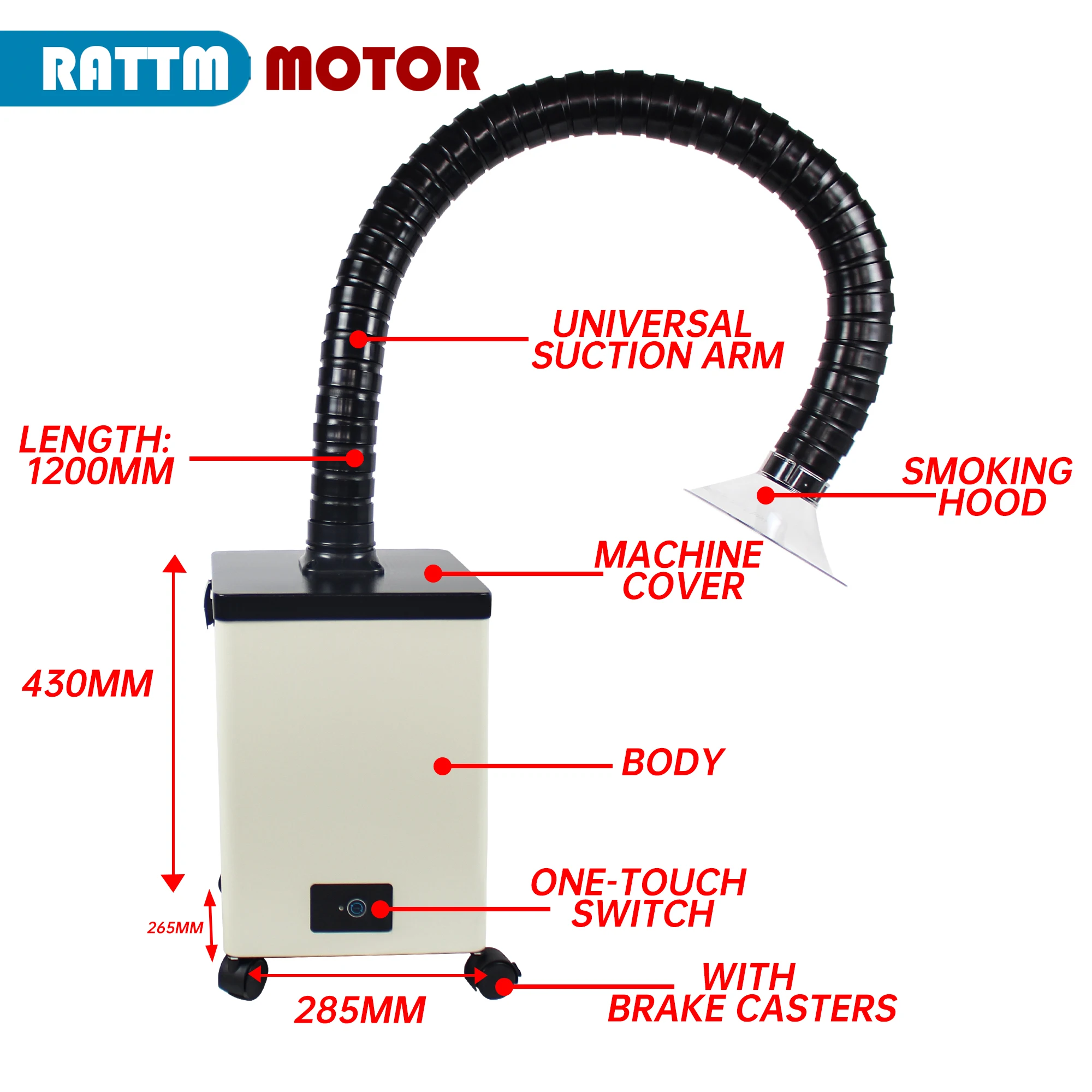 Desktop 80W 130W Fume Extractor Soldering 3 Stage Filter Absorber Welding Purifier Air Dust Cleaner For CNC Cutter Engraver