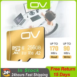 OV High Speed Original Extreme Micro SD Memory Card A2 U3 V30 Gold Color Flash TF SDXC 64GB 128GB 256GB 512GB for DJI Drone UAV