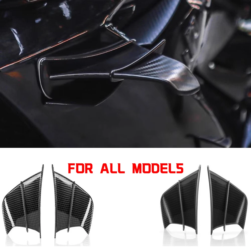 

Motorcycle Aerodynamic Winglet Side Wing Fin Spoiler - Compatible with Yamaha YZF R1/R6/R25, Kawasaki Ninja H2/H2R, BMW S1000RR,