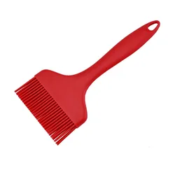 Cepillo de repostería Extra ancho, práctico cepillo grande de silicona para barbacoa, rojo, Apto para lavavajillas, cocina, asar y hornear