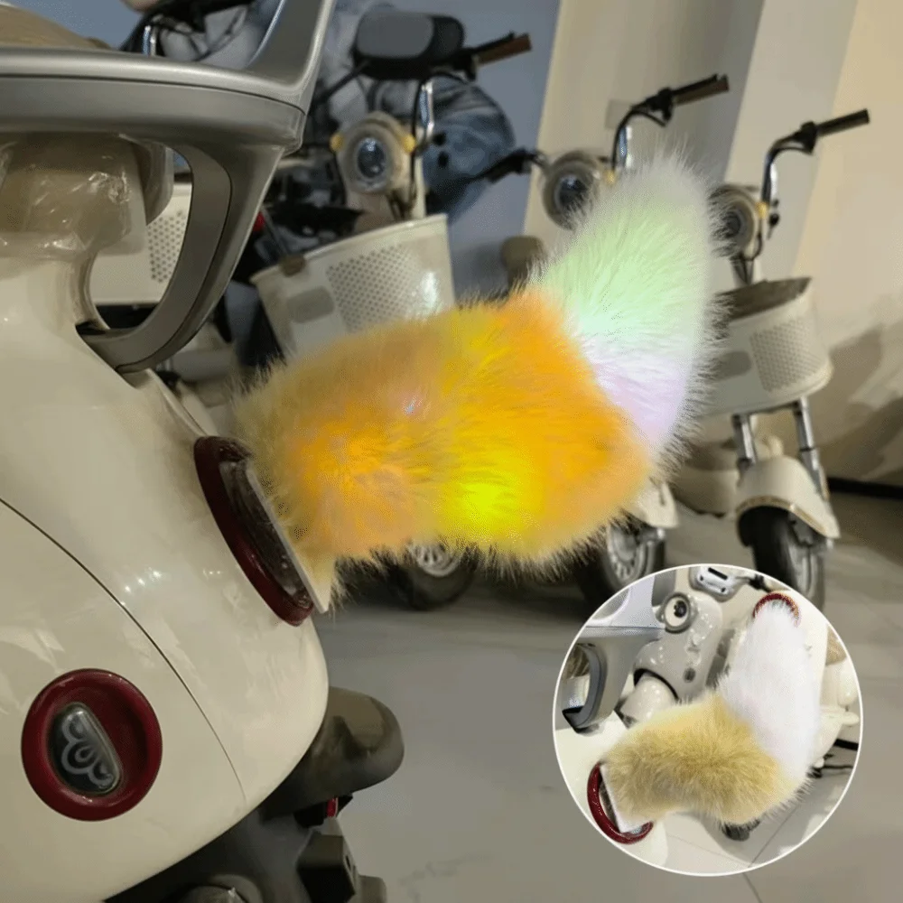 Colorful Lights LED Electric Car Tail Collision Protection Tail Swinging Tail Accessory Wireless Self-adhesive
