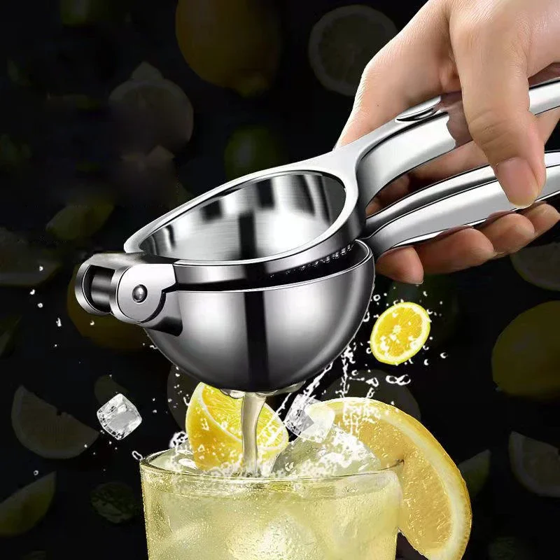 Stainless Steel Manual Juicer Kitchen Multifunctional Accessories Processor Household Lemon Clip Fruit Pressing Lemon Squeezer