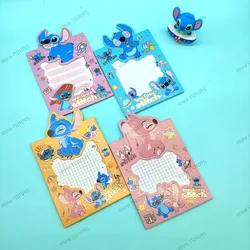 4pcs/lot Stitch Hollow Out Memo Pad Sticky Notes Kawaii Stationery Disney Notepad Scrapbooking Post Office School Supplies