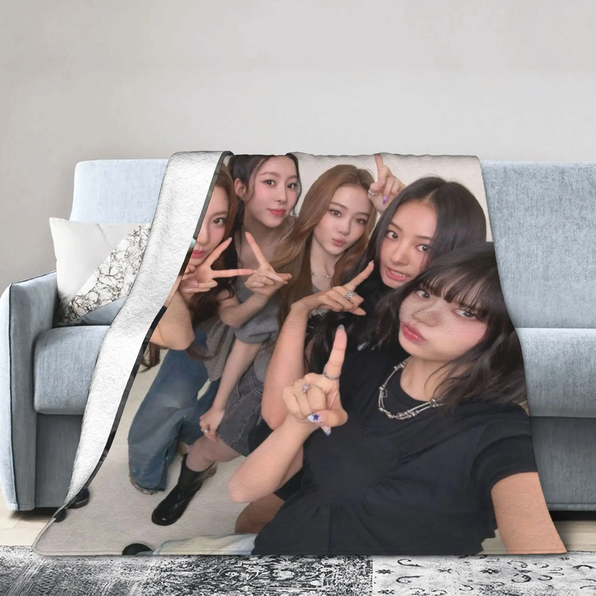 أنيق meovv kpop k-pop الفتيات مجموعة البطانيات فائقة النعومة المخملية مريحة رمي بطانية آلة قابل للغسل #1