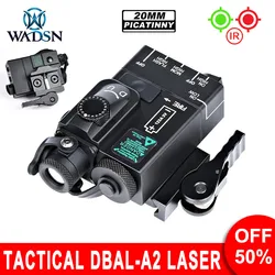 WADSN Airsoft MINI DBAL-A2 i celownik światło stroboskopowe czerwony zielony niebieski Laser CNC Metal Mini Dbal A2 Hunting Scout światła 20MM Rail