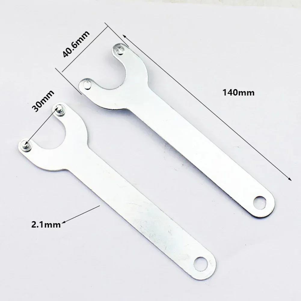 2pcs Angle Grinder Spanner Wrench 125/150mm Key Tool For Marble Machine Electric Drill Replacing Grinding Disc Shaft Hand Tools