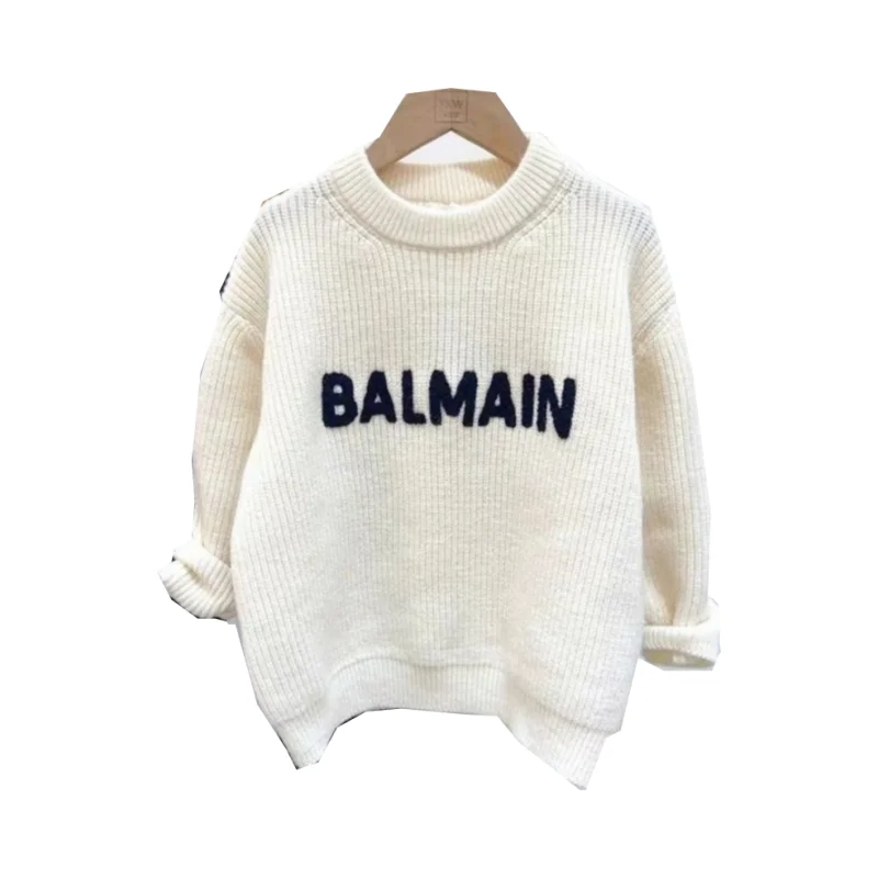 Boys Woolen Sweater Crochet Cotton Windbreak 2024 New Arrive Thicken Autumn Winter Outwear School Warm Children's Clothing