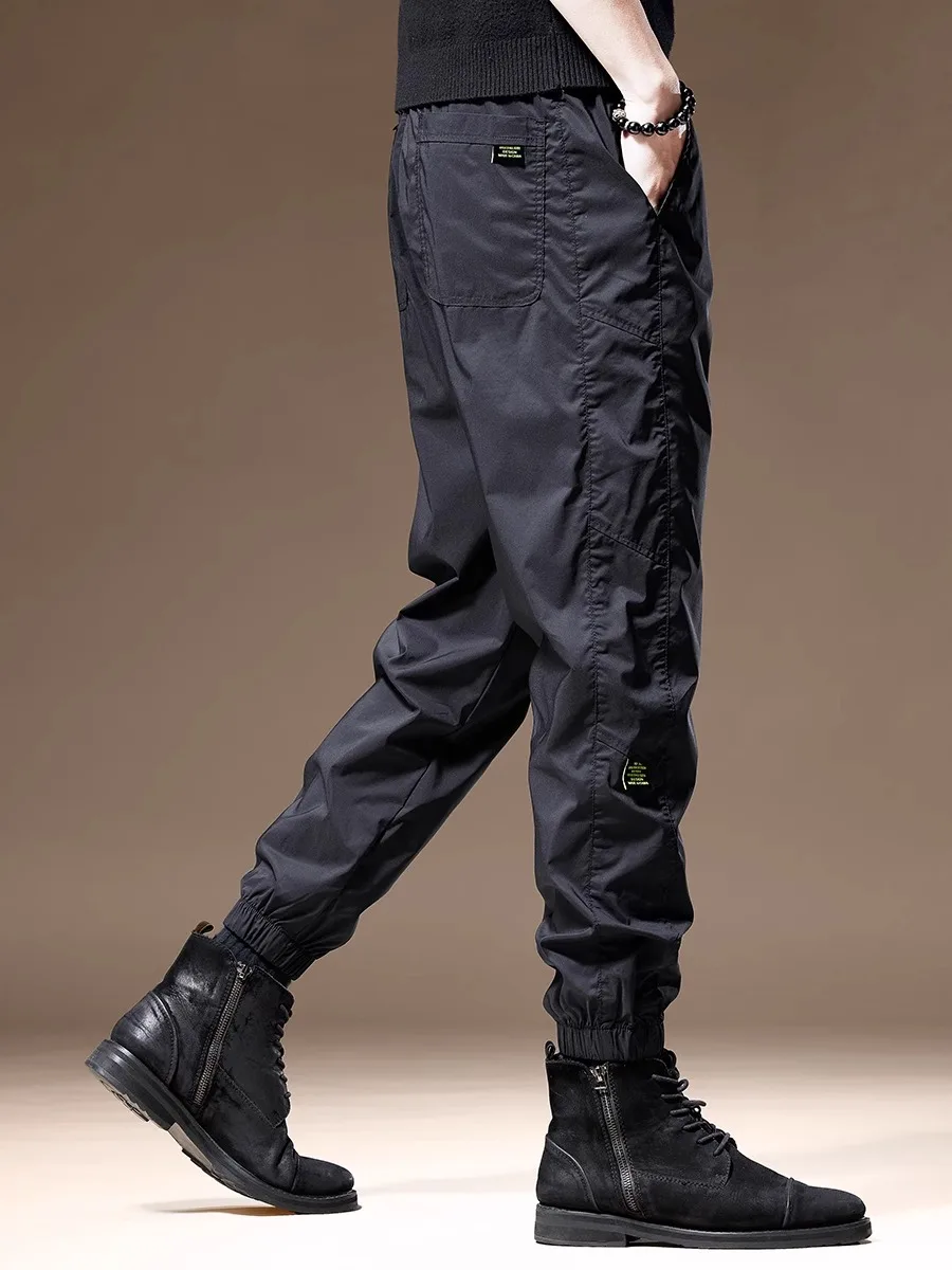 

Loose Fit Men's Summer Casual Pants Qui Dry Trousers Cargo Sle Elastic Waist Long Trousers Youth Active Sle Workwear