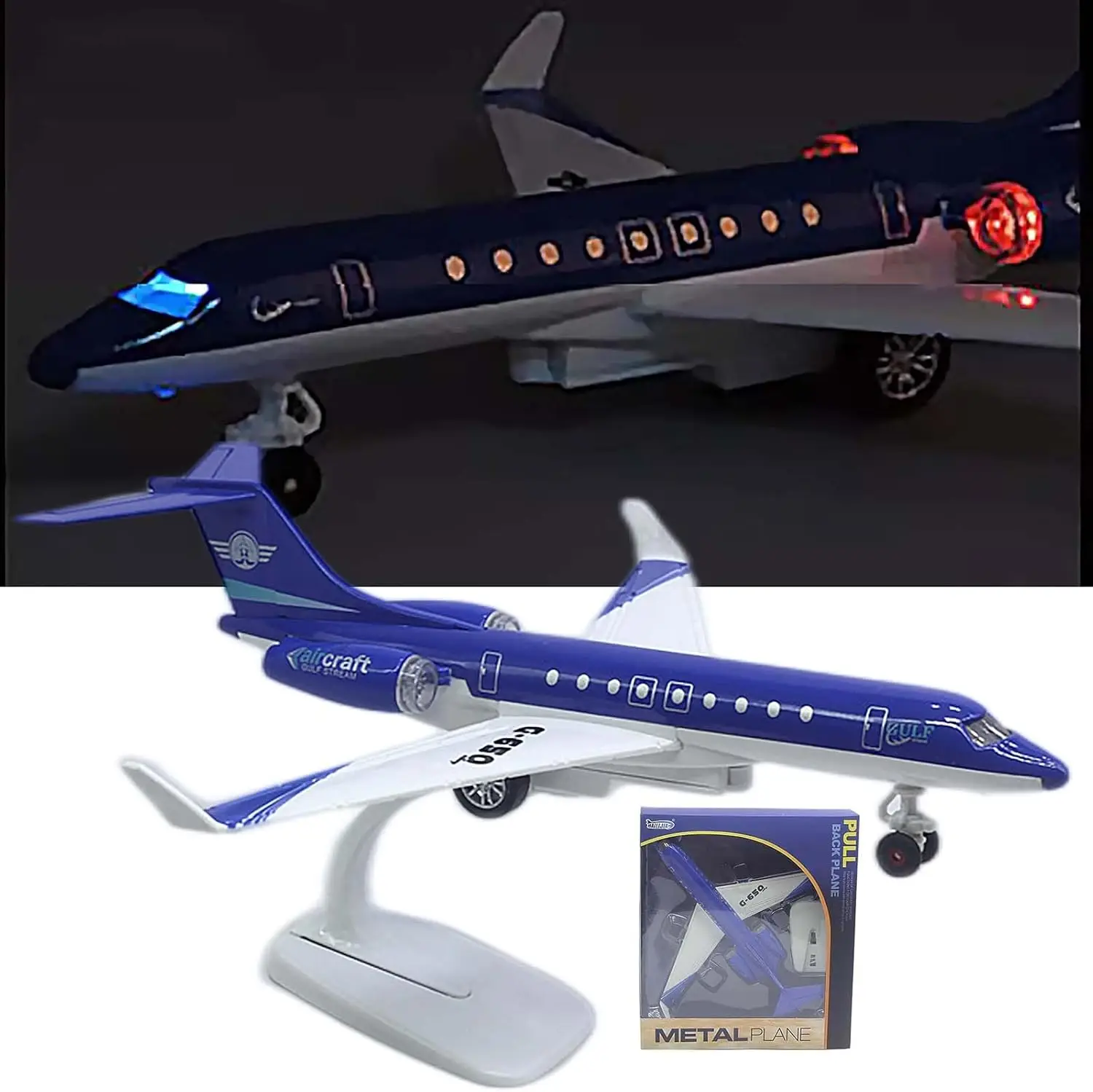 

Gulfstream G650 Business Jet Alloy Aircraft Model with Power Sound and Light Metal Commemorative Gift Desktop Accessories