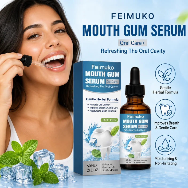 60ml Mint Flavor Mouth Care Serum Gentle Herbal Formula Refreshing Breath Soothing Moisturizing Non Irritating Oral Liquid