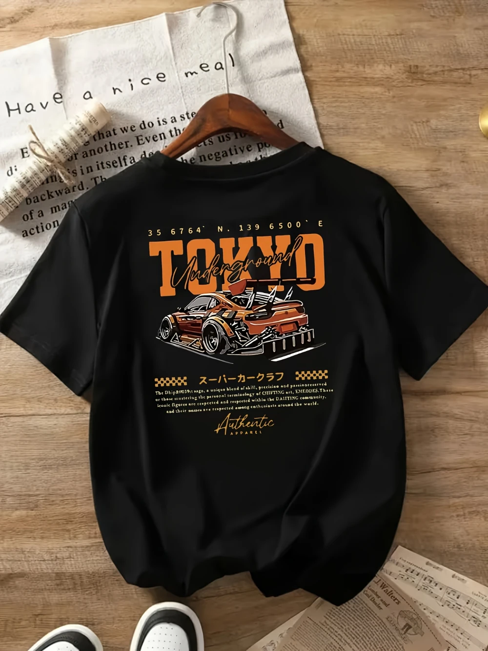 Women's Summer Design Loose-fitting Racing Print Short-sleeved T-shirt; Pure Cotton Casual Loose-fitting Streetwear Base Layer