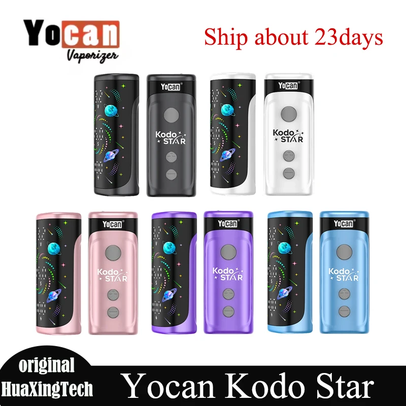 

Original Yocan Kodo Star Box Mod 400mAh Preheat Battery Vape Pen 510 Thread Cart 1.8V-4.2V OLED Screen Electronic Cigarette