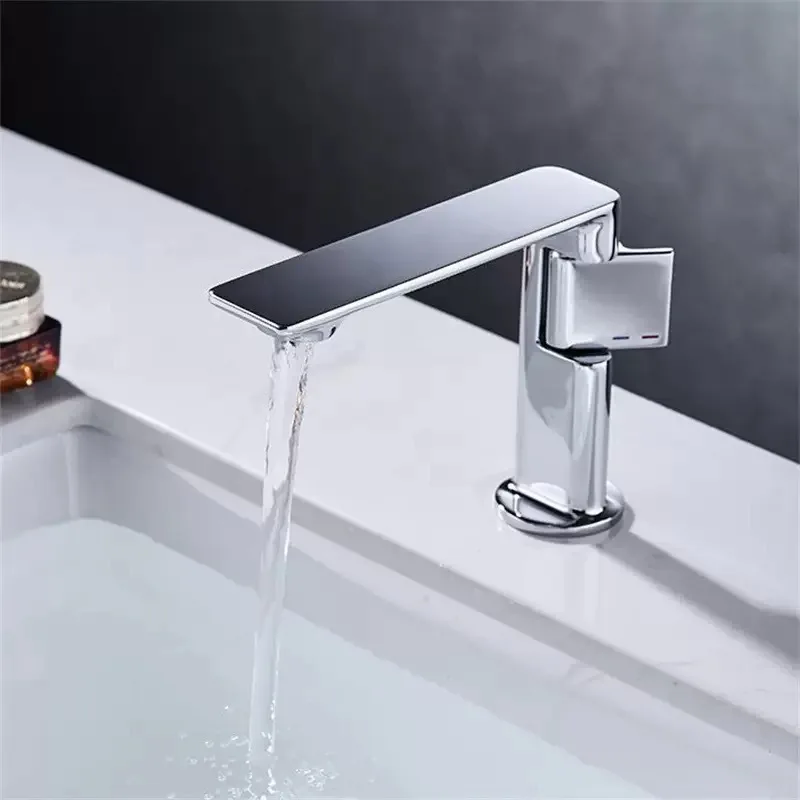 Basin Faucet Bathroom Single Lever Hot and Cold Copper White Gray Single Handle Unique Design Sink Mixer