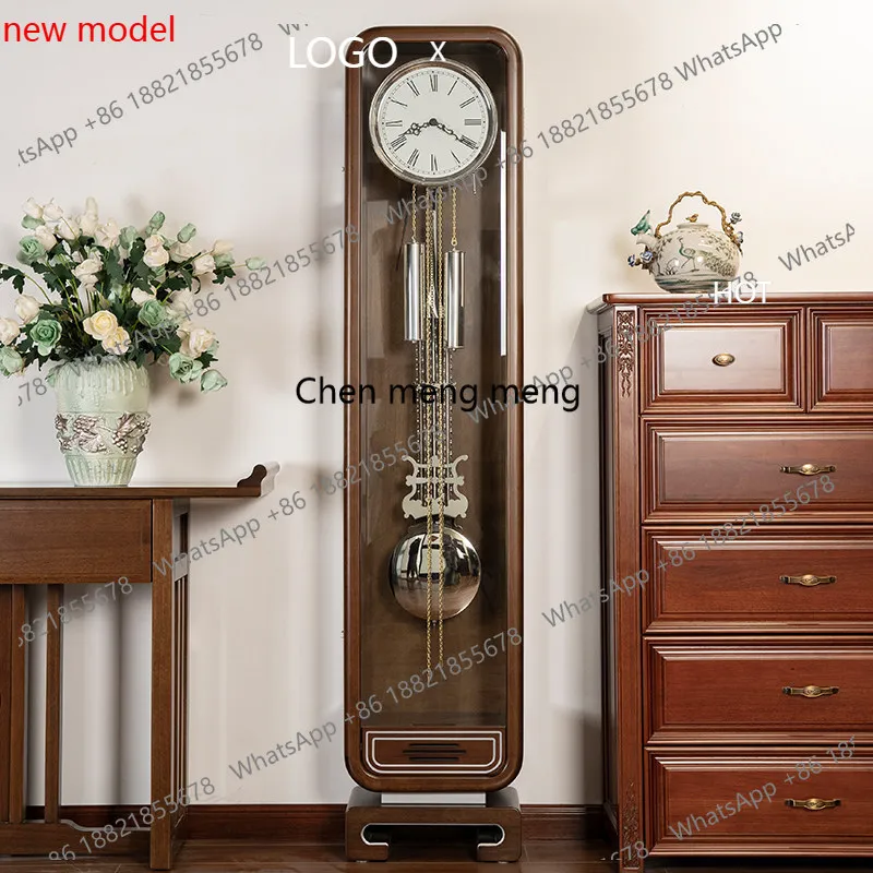 d178 Germany Helmler new Chinese floor clock living room villa retro mechanical pendulum clock vertical table clock European