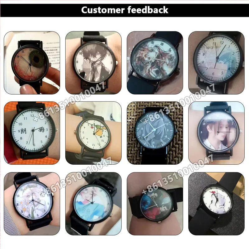 Hot Selling Custom Gepersonaliseerde Foto Afdrukken Merk Logo Mode Quartz Horloge Voor Heren En Dames Klok Jubileum Cadeau