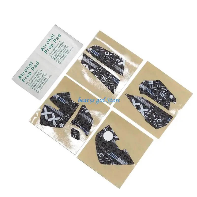 C7AB 1 Set Nonslip Mouse Skin Suck-Sweat Grips Mouse Side Stickers for G502X