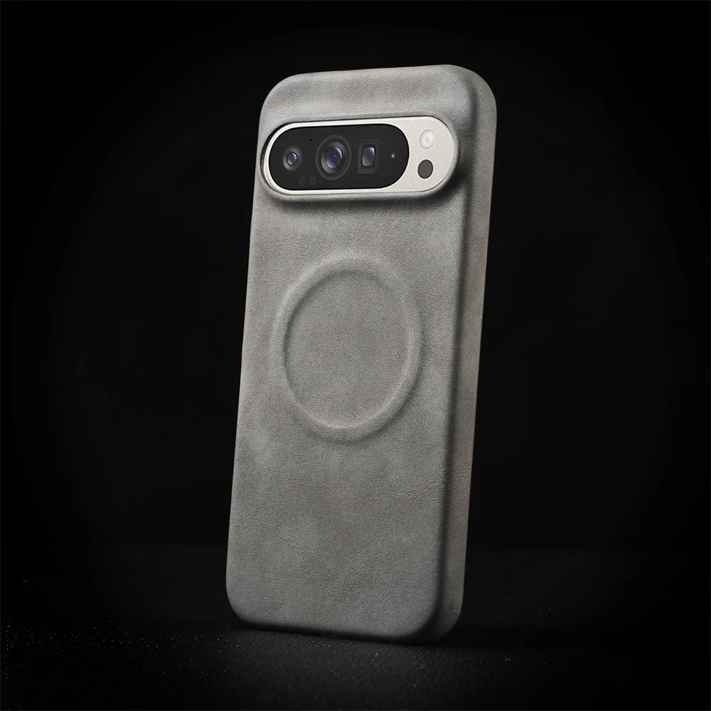 Luxuriöse Handyhülle aus Schafsleder mit Magnetverschluss für Google Pixel 11 10 9 8 7 Pro XL 8A 7A, stoßfest, Business-Design, matte, harte Rückseite – Detail 11