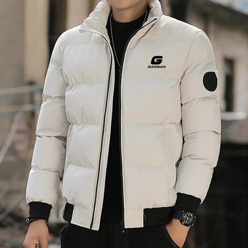 Motorcycles GasGas Downcotton Thickened Winter Coat For Men New Trendy Casual Youth Jacket Padded Top Layer Parkas