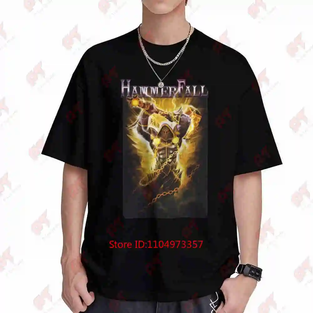 Hammerfall Hammer Of Dawn Official Merchandise Logo Emblem Short Sleeve Tee 100% Cotton T-Shirt