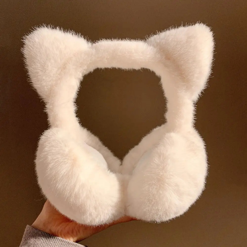 Cute Cat Earmuffs Windproof Foldable Ear Covers Retractable Winter Warm Ear Protection Outdoor