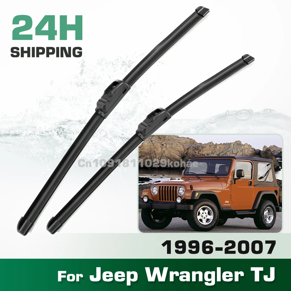 

For Jeep Wrangler TJ 1996-2007 1997 1998 1999 2000 2001 2002 LHD&RHD Front Wiper Blades Windshield Windscreen Window 15"+15"
