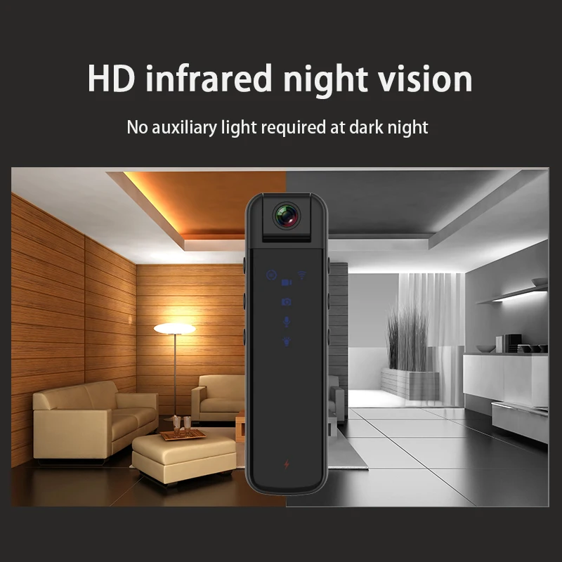 

Mini Body Camera with Back Clip 1080P Full HD Wifi Portable Body Recorder Motion Detection Night Vision Photo Video Recording