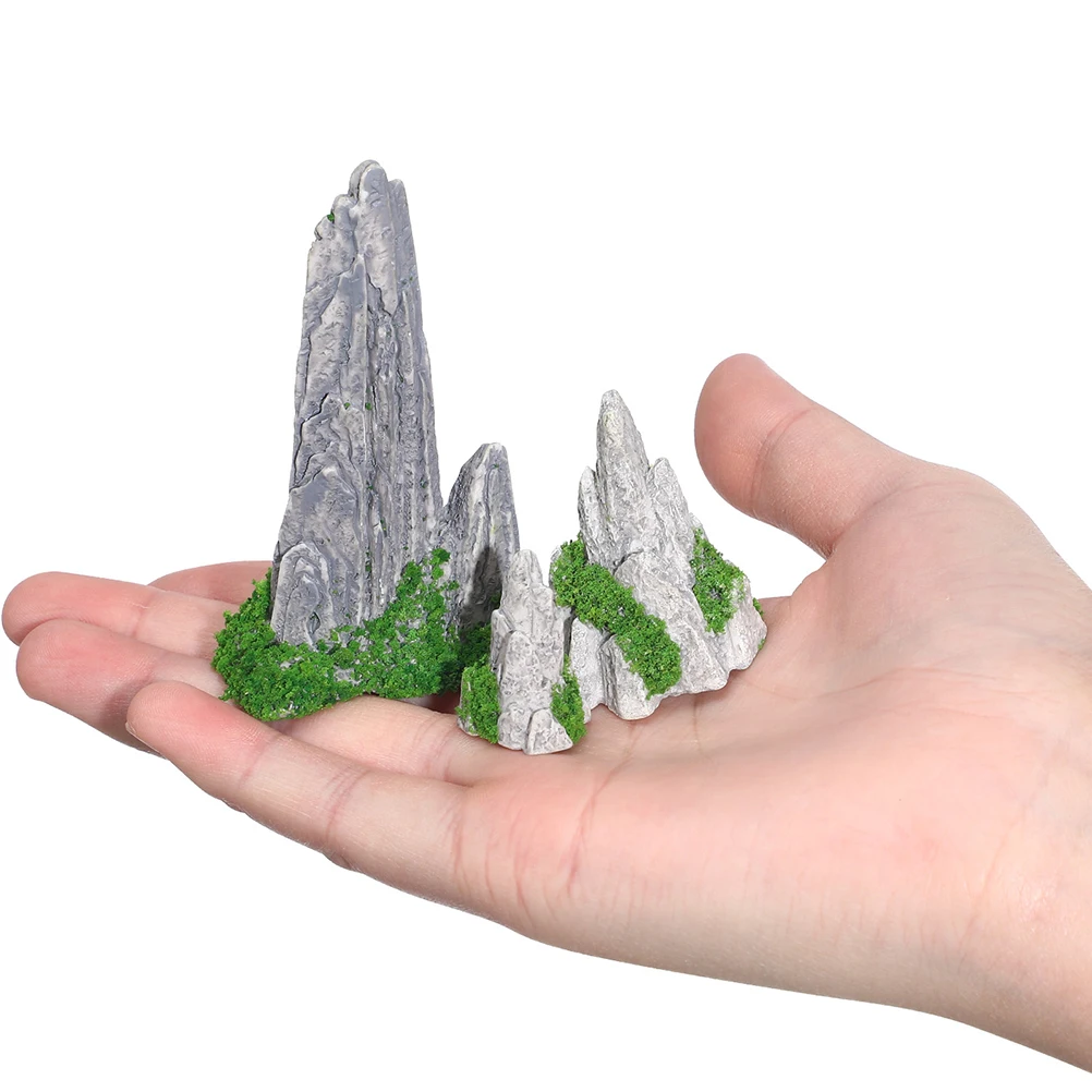 

16Pcs Realistic Miniature Rockery Resin Figurines For Tiny Terrarium Decor Bonsai Micro Landscape Craft Decors