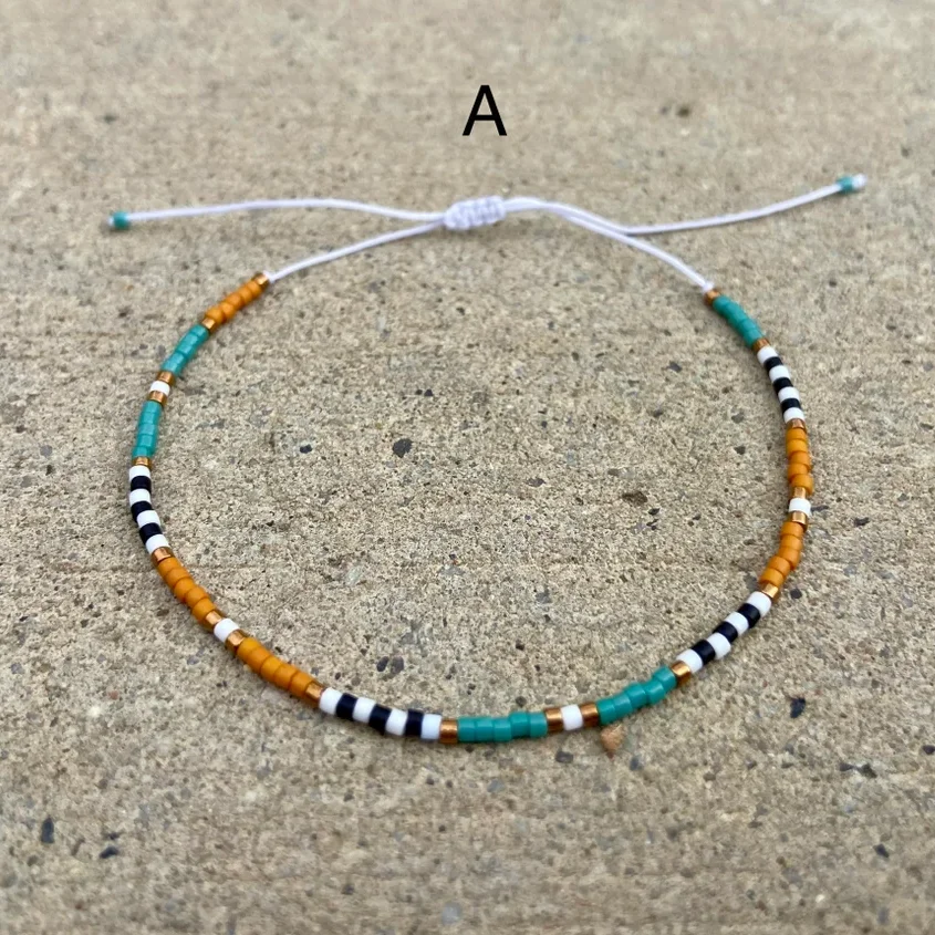 KKBEAD-pulsera Miyuki para Mujer, joyería apilable, pulsera de cuentas Simple y delicada, regalo, Pulseras de la tribu para Mujer de Moda