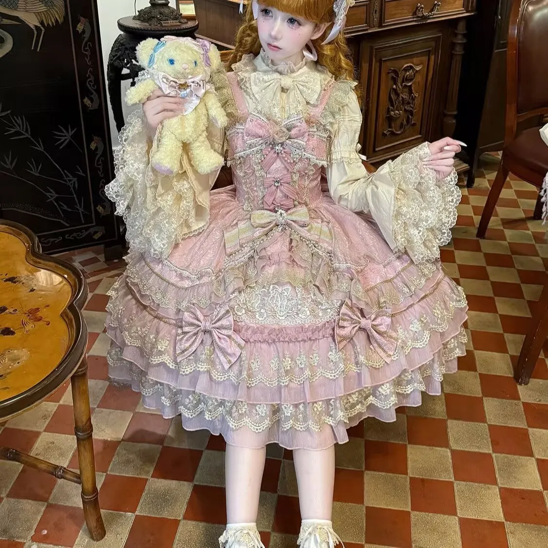 Victorian Gothic Dress Women Luxury Elegant Lolita Lace Ruffles Bow Wedding Y2k Dress Japanese Vintage Princess Party Dresses - Image 6