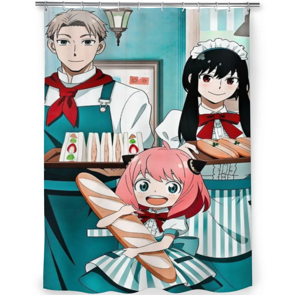 Spy X Family Anime Shower Curtain  Bathroom Decoration Shower Curtain Birthday Gift