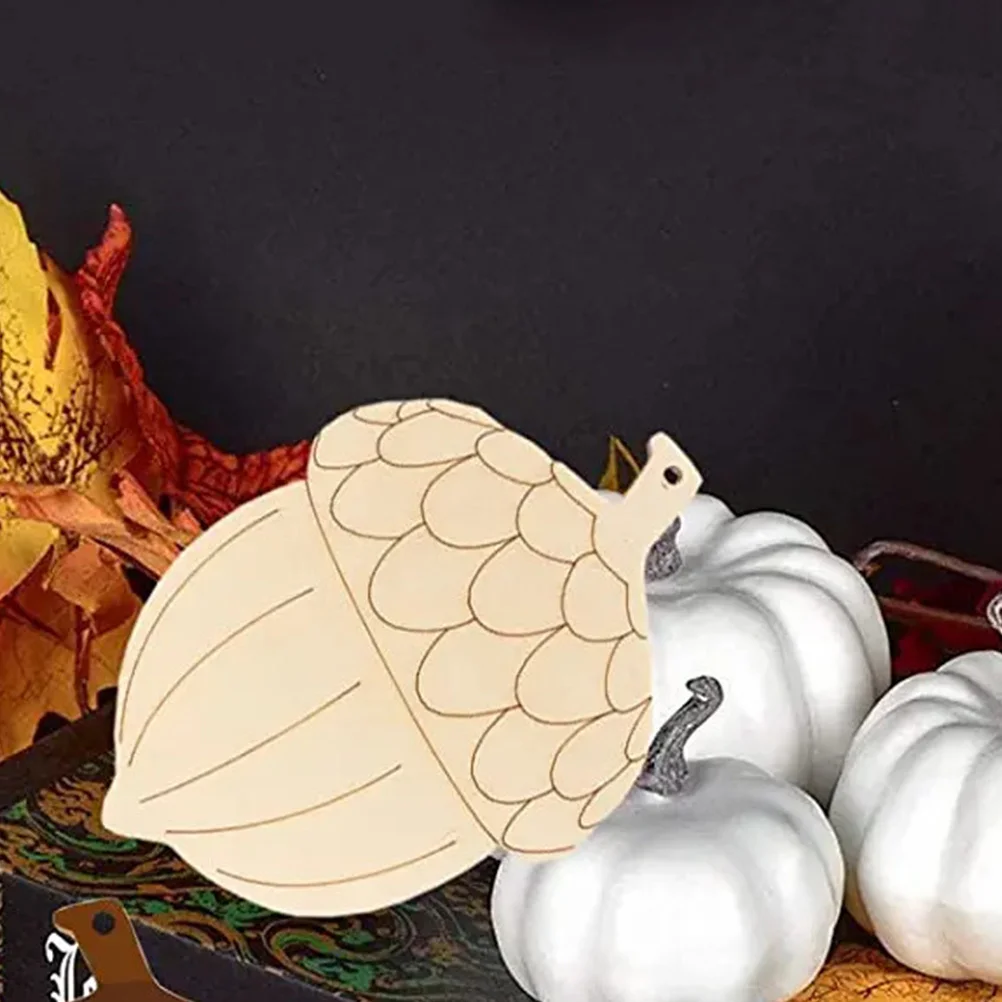 

20pcs Wooden Cutouts Diy Christmas Ornaments For Tree Wall Window Decor Christmas Pine Cone Ornament Pendant Craft Wood Slices