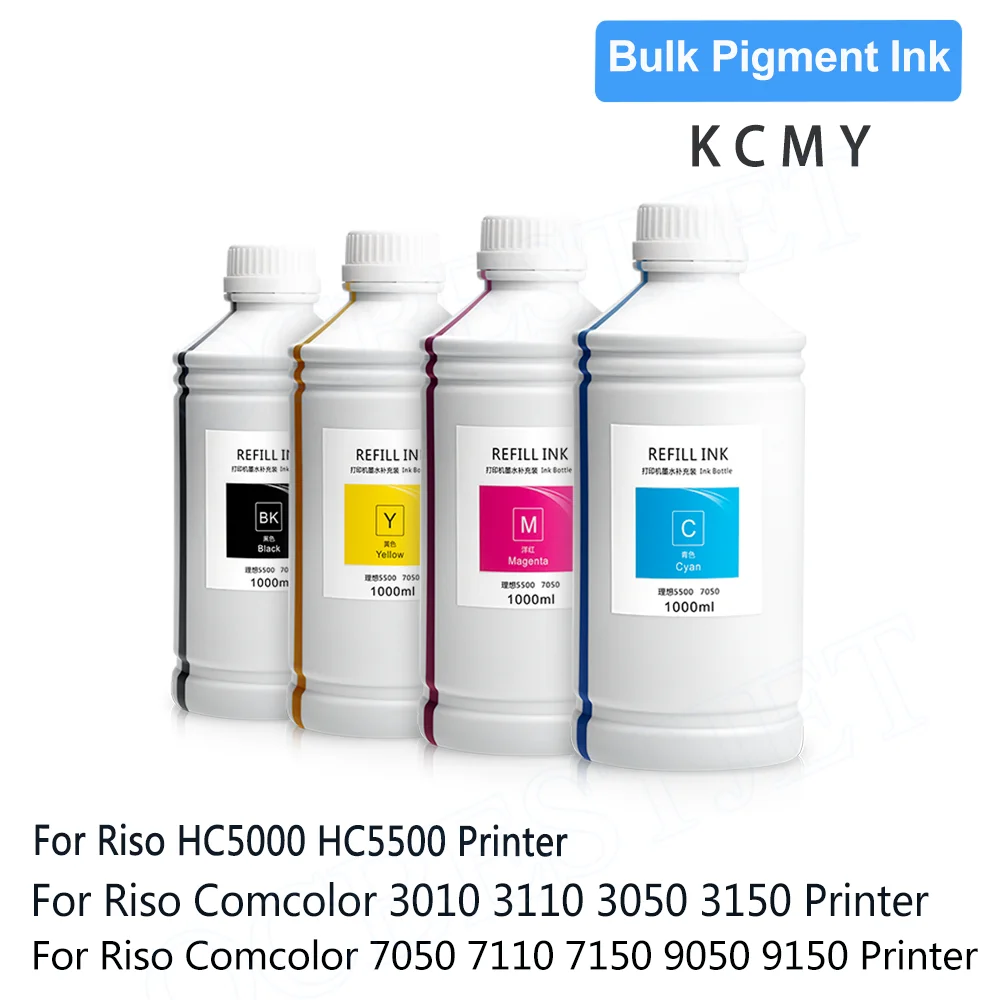 Kompatibel Refill Groß Pigment Tinte für Riso HC5000 HC5500 Comcolor 3010 3110 3050 3150 7050 7110 7150 9050 9150 Drucker