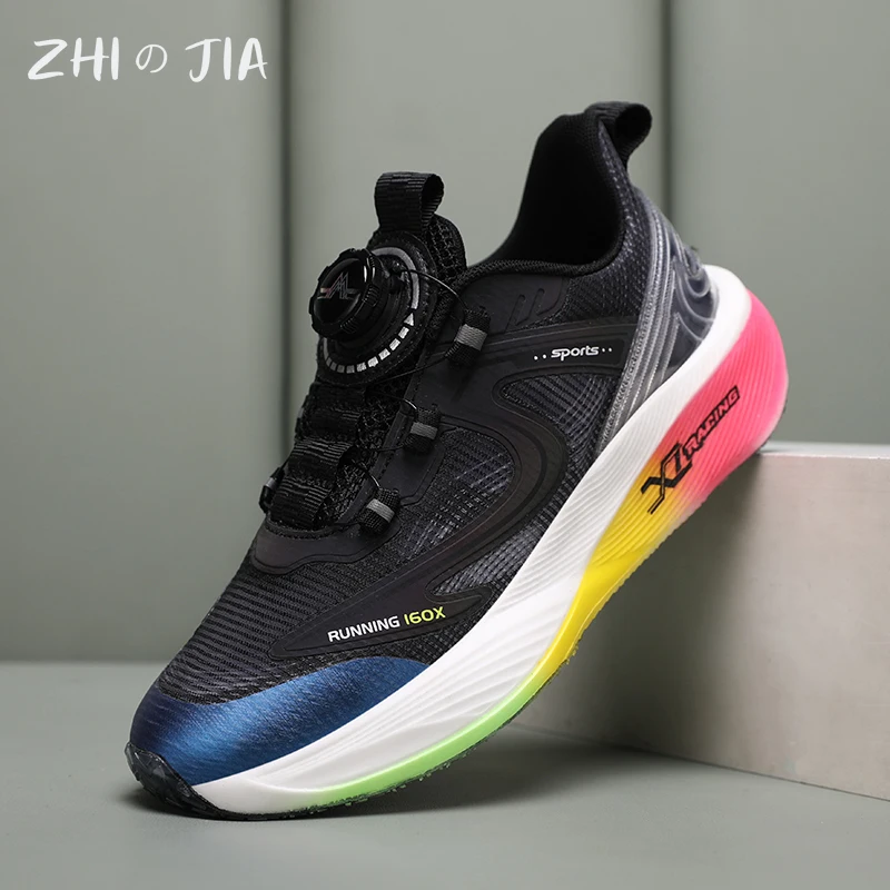 Boy Fashionable Rotating Buckle Sneaker Children's Summer New Single Mesh Running Shoes Anti Slip Breathable Footwear 33-42