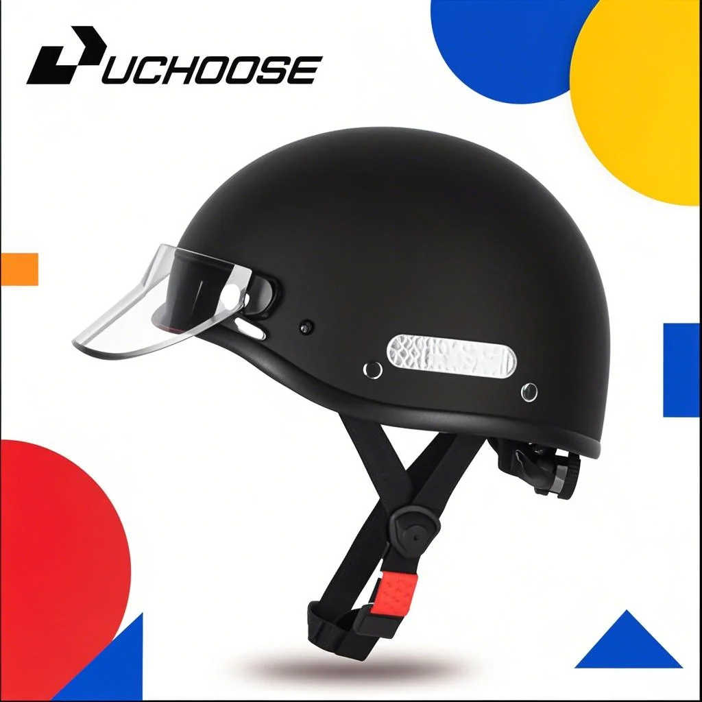 

Vintage Helmet Motorcycle Helmet ​Cruiser half helmet Men Women Adult Child All seasons summertime Simple and nice