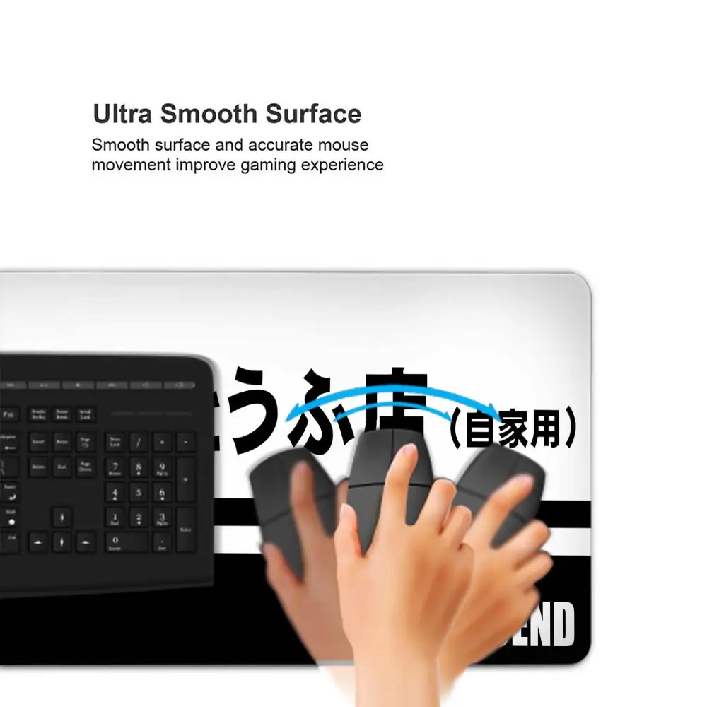 400x900 Schwarz-Weiß-Manga große Maus matte Mauspad Initiale d große Mauspads Gummi tastatur Tisch Teppich Schreibtisch matte Mauspads