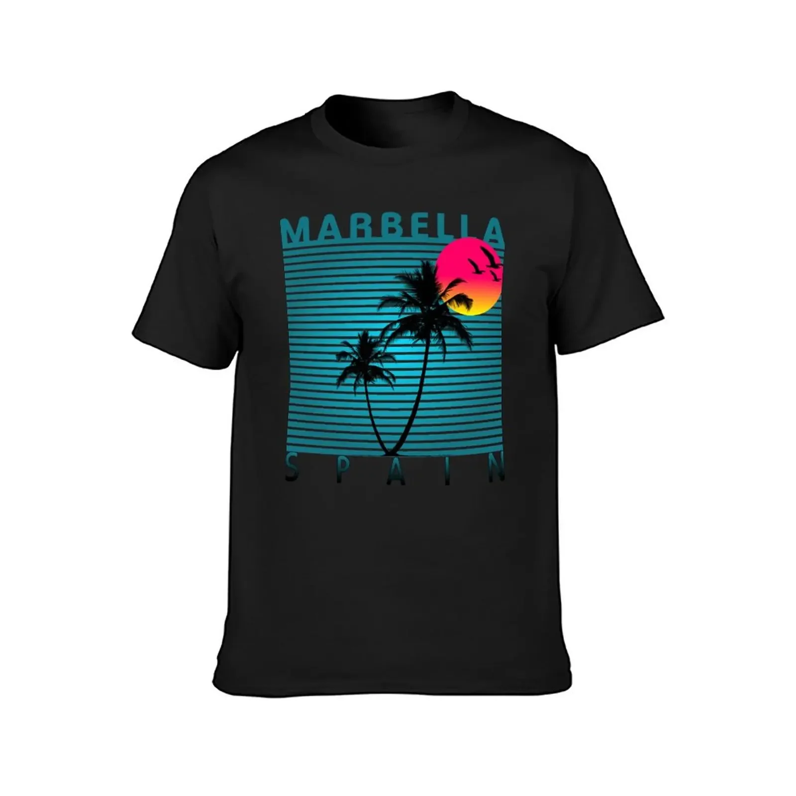 Marbella Spain Summer Beach Sun Vacations Souvenir tshirt T-Shirt Short sleeve tee summer 2025 men clothes