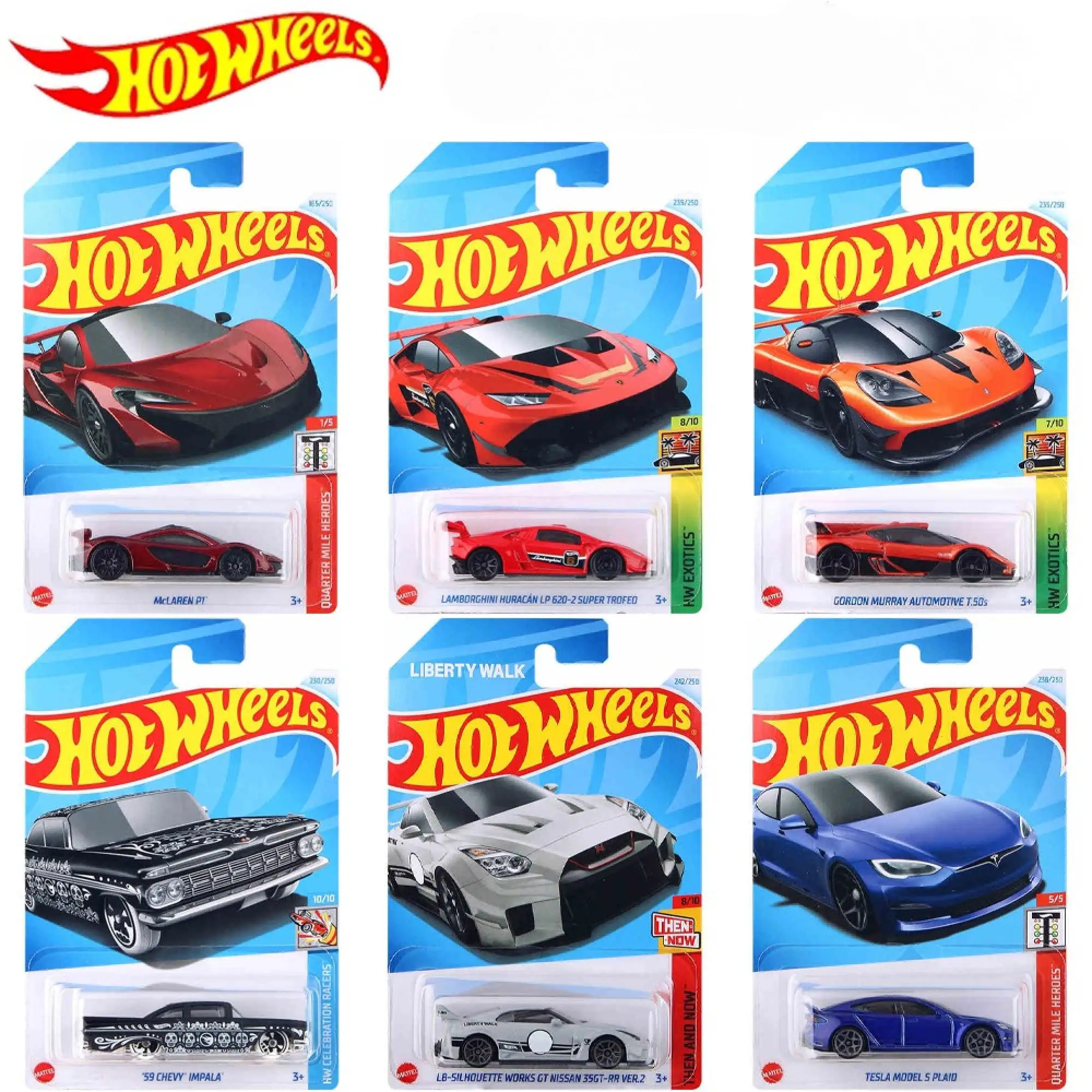 2024 P Batch Hot Wheels Car Supra Lb-Silhouette Case 59 Chevy Impala Toyota Supra Lb-Silhouette Car Model Gift Toy Alloy Car