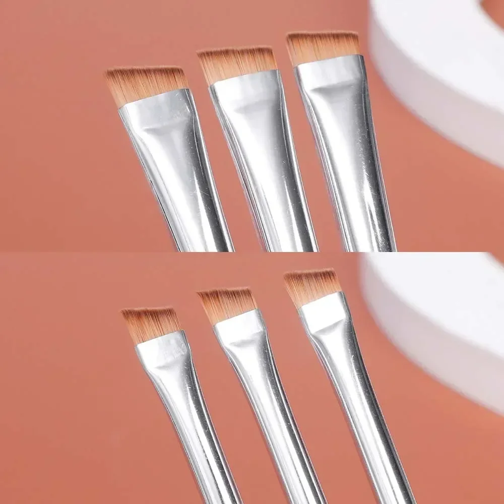 20pcs Double Head Blade Eyeliner Brush Eyebrow Brush Portable Flat Fine Eye Liner Brow Contour Makeup Brushes Make Up Tools Set