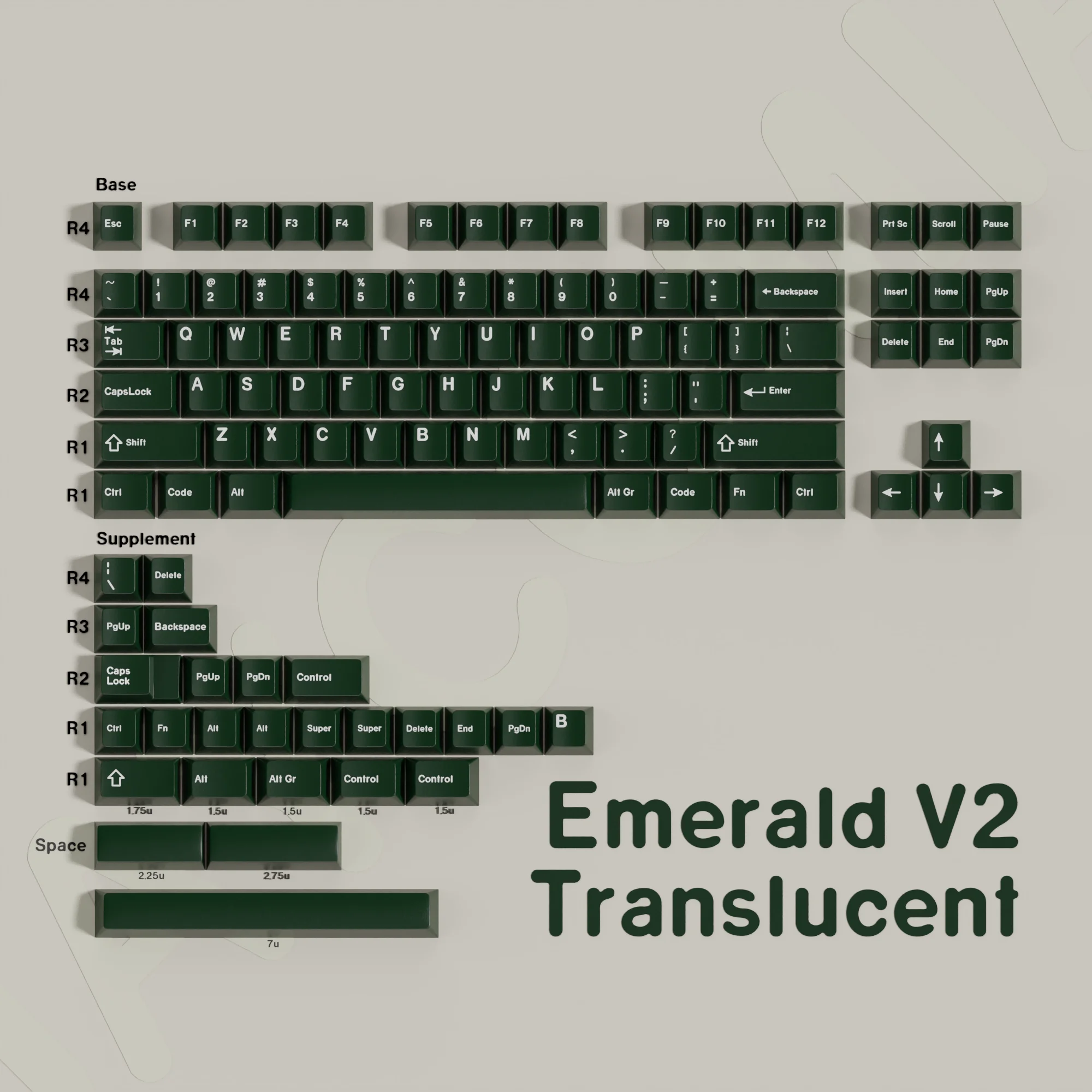 Aifei Double Shot Keycaps Cherry Profile Abs Big Set Split Alice Ansi Layout Paars Green Key Caps Voor Het Wooting Gmk Hi75 Switches