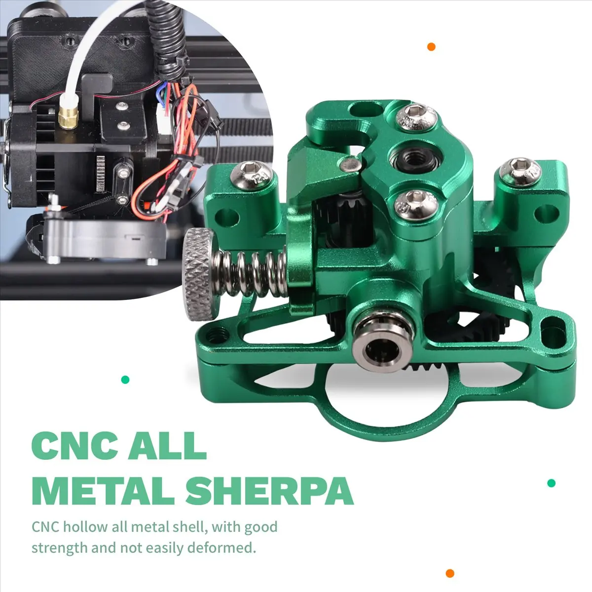 Welcome Deal-CNC All Metal for V3 Extruder High Temperature Resistance Extruder Without Motor for -10 Green