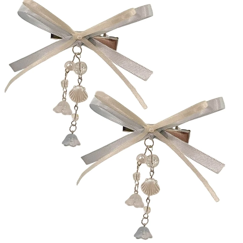 652f Ribbon Ribbon Hair Bows Lindo horquillas para niñas Clips Barrettes Clip