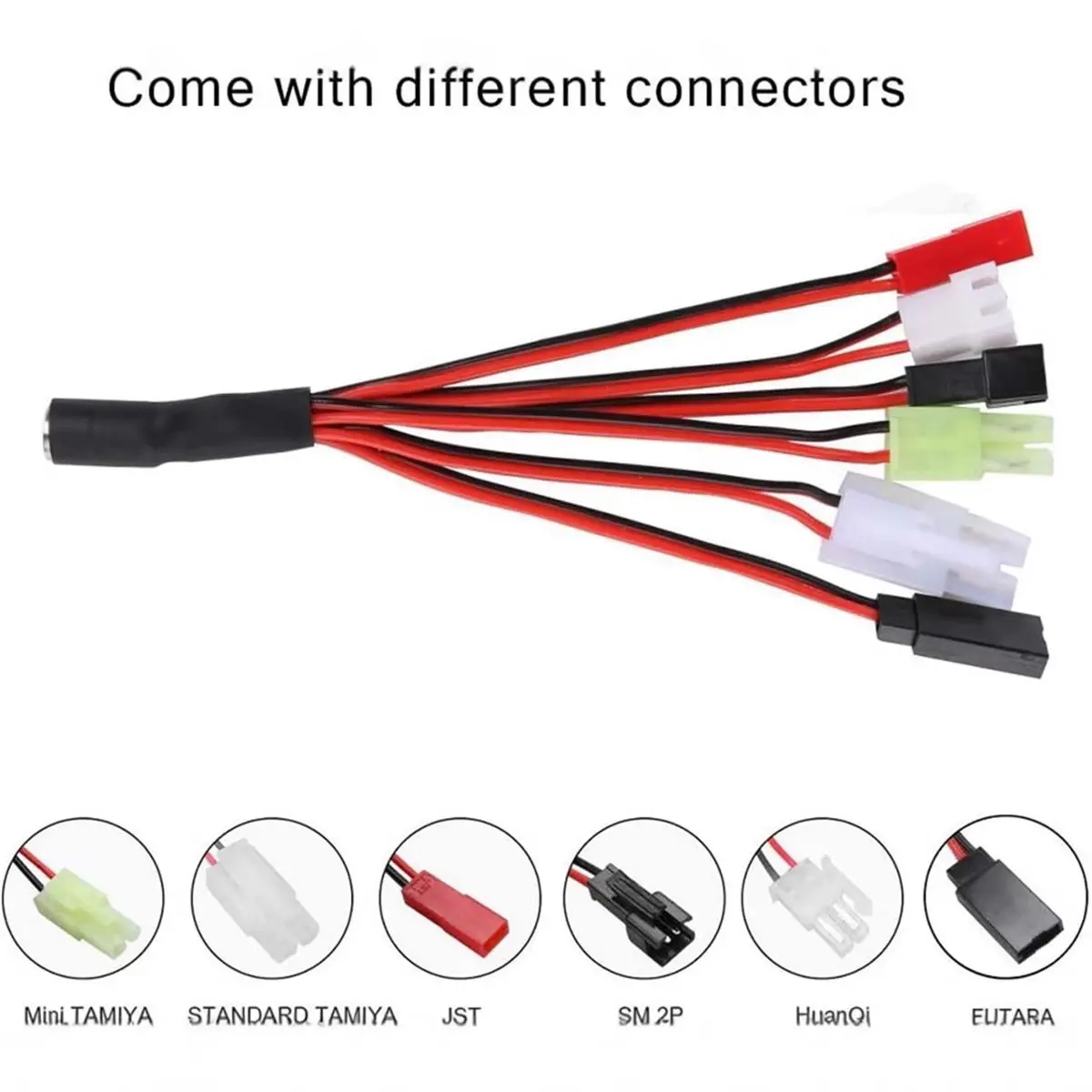 T19C NiMH/NiCd Battery Charger 2-10S,500-800mA Charging Current,Includes 6 Connector Plugs, Ideal for RC Car Models US Plug