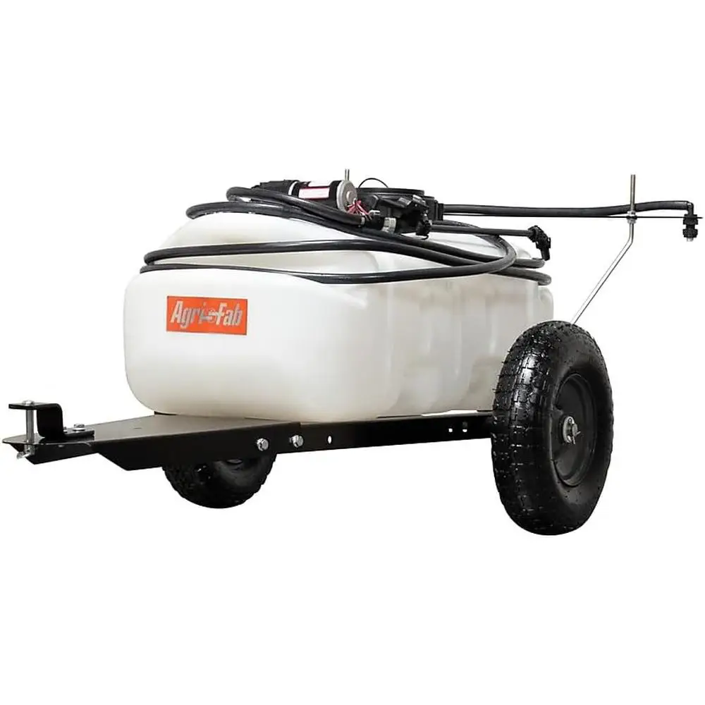 Tow-Behind Sprayer 15 Gallon 1.6 GPM 100 PSI Pump Boom Spray Wand Pest Control Weed Control Watering