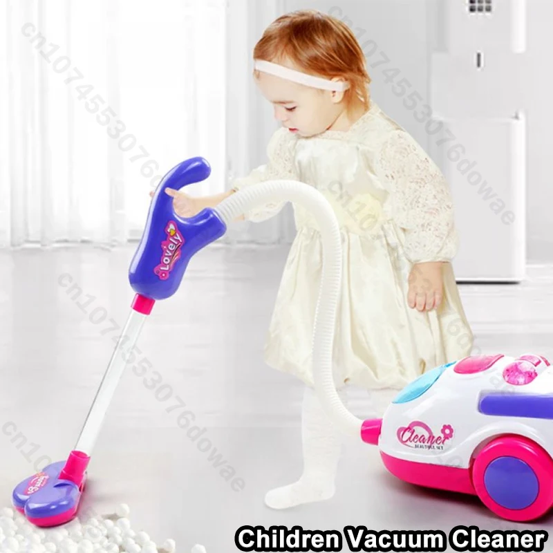 لعبة مكنسة كهربائية للأطفال، ألعاب تنظيف منزلية لصائد الغبار مع ضوء صوت للأولاد والبنات، ألعاب التظاهر المتحركة لعيد الميلاد #1